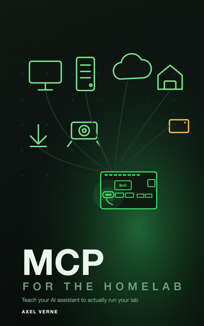 MCP for the Homelab — cover: a port plugged into a Raspberry Pi, terminal green on dark